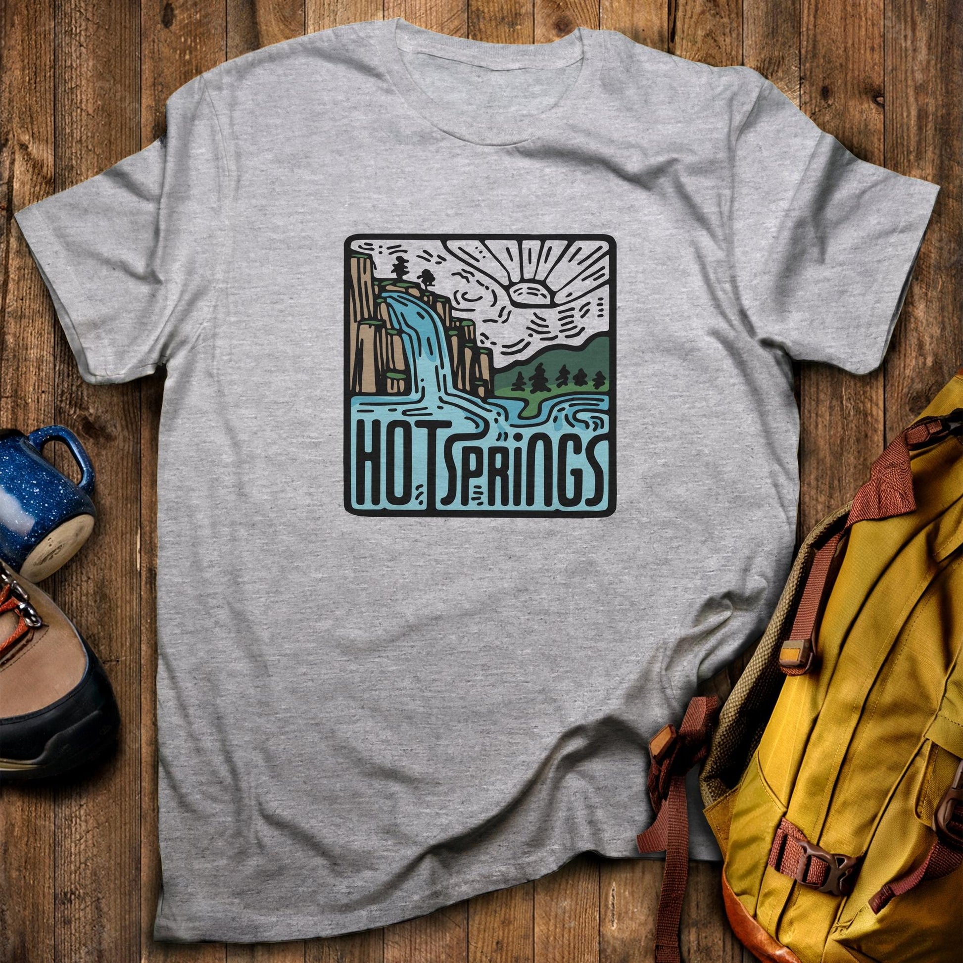 Hot Springs National Park T-Shirt Sport Grey Adventure and Outdoors Themed T-Shirt