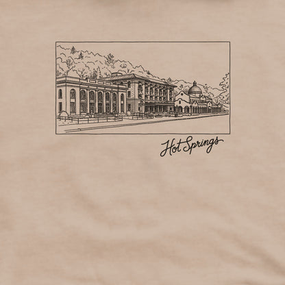 Hot Springs Line Drawing Hoodie