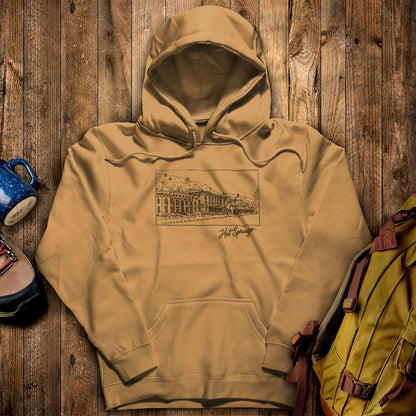 Hot Springs Line Drawing Hoodie