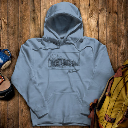 Hot Springs Line Drawing Hoodie