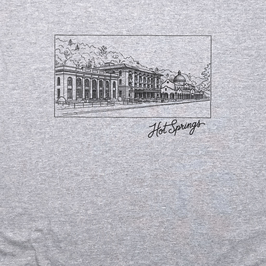 Hot Springs Line Drawing T-Shirt