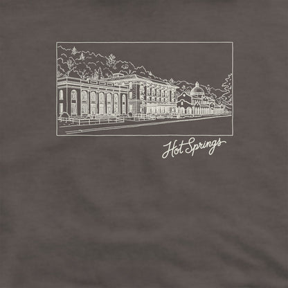Hot Springs Line Drawing Hoodie