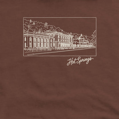 Hot Springs Line Drawing Hoodie