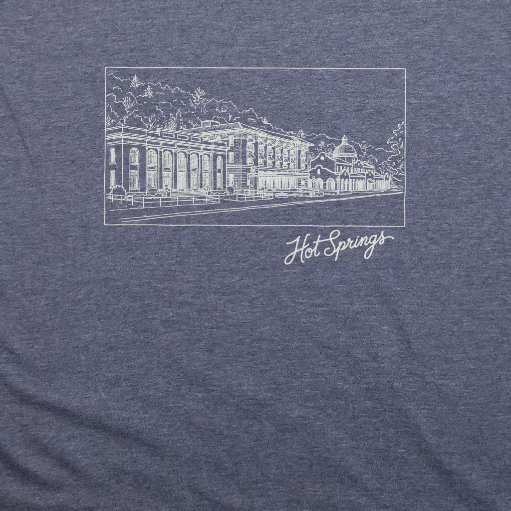 Hot Springs Line Drawing T-Shirt