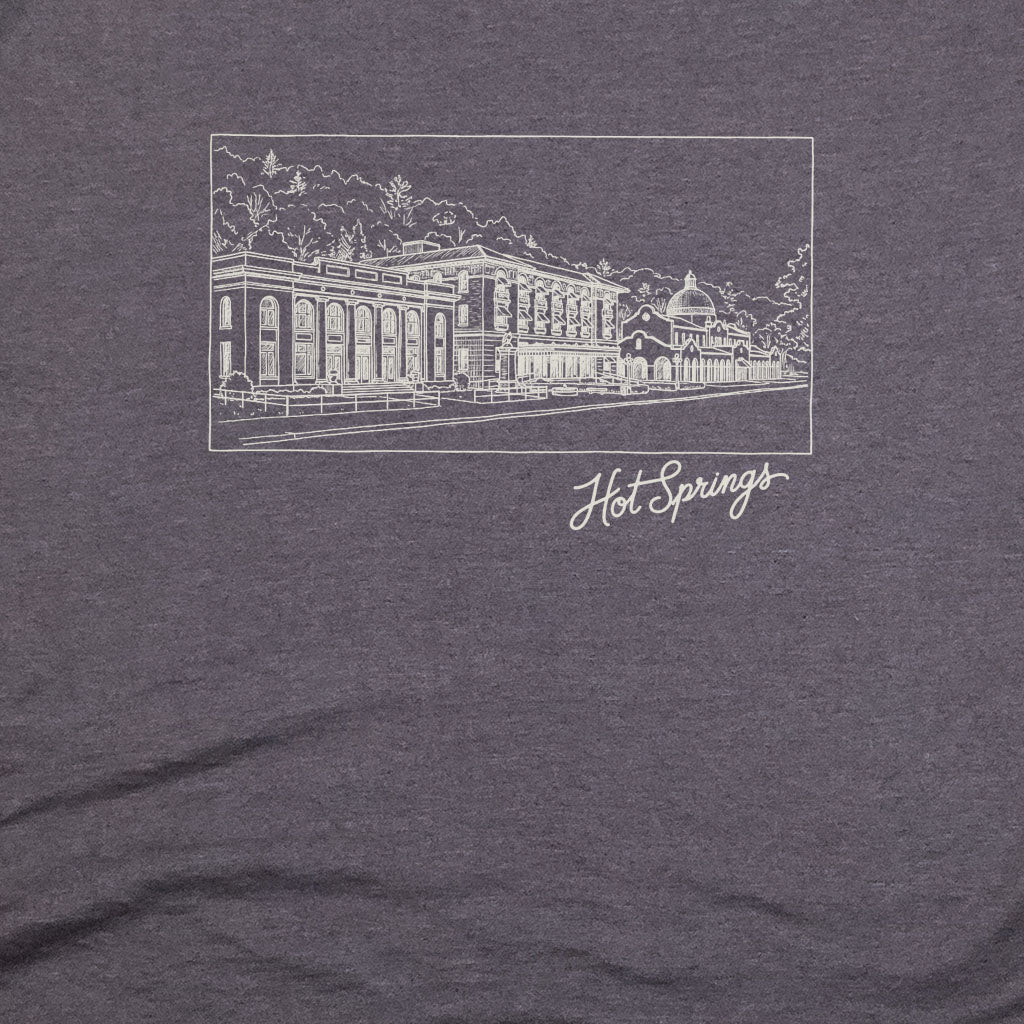 Hot Springs Line Drawing T-Shirt