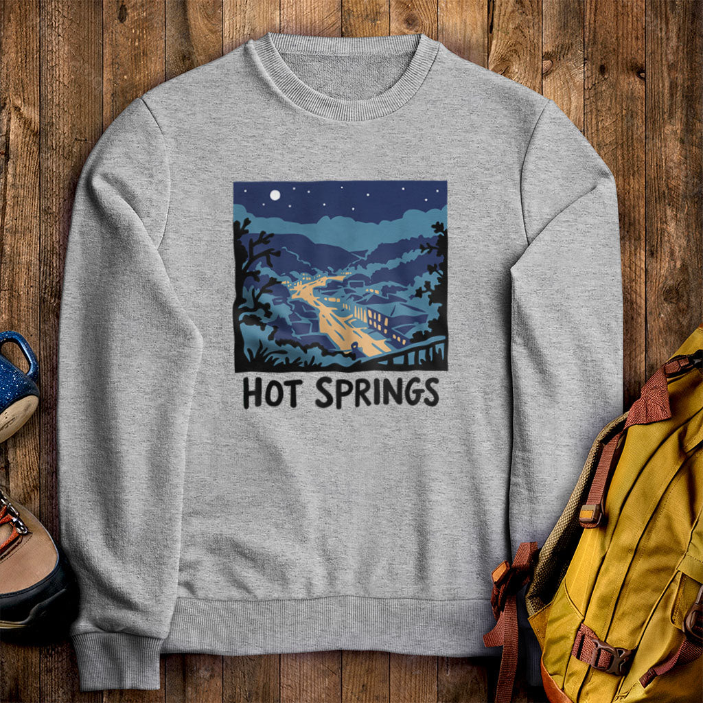 Hot Springs at Night Crewneck Sweatshirt