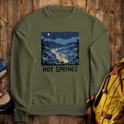Hot Springs at Night Crewneck Sweatshirt