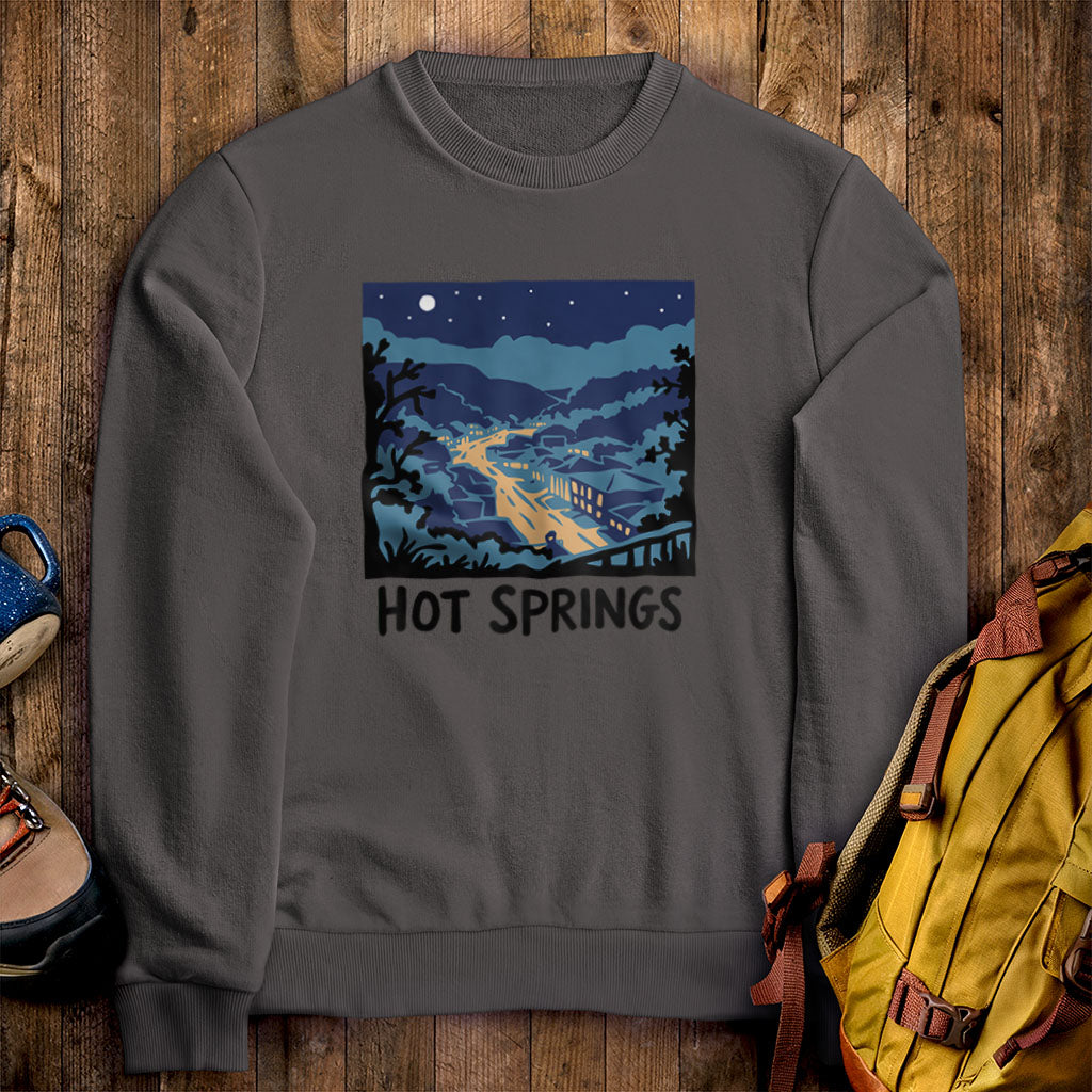 Hot Springs at Night Crewneck Sweatshirt