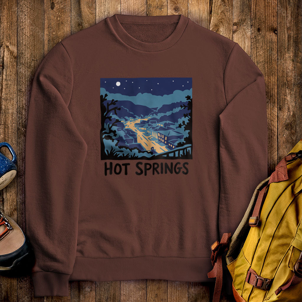 Hot Springs at Night Crewneck Sweatshirt