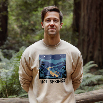 Hot Springs at Night Crewneck Sweatshirt