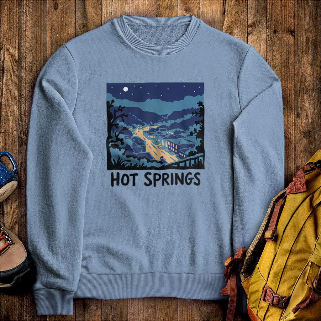 Hot Springs at Night Crewneck Sweatshirt