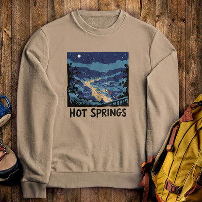 Hot Springs at Night Crewneck Sweatshirt