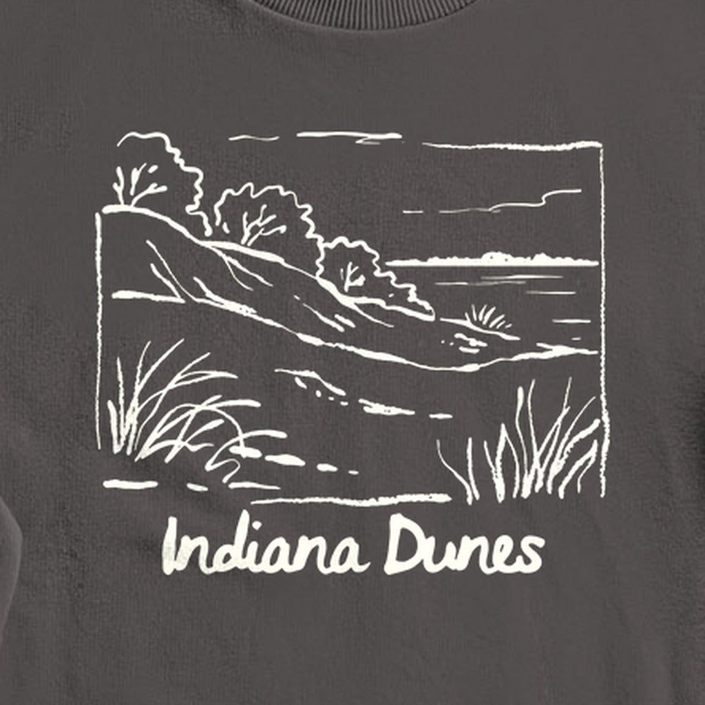 Indiana Dunes National Park Line Drawing Crewneck Sweatshirt