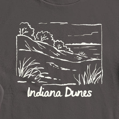 Indiana Dunes National Park Line Drawing Crewneck Sweatshirt