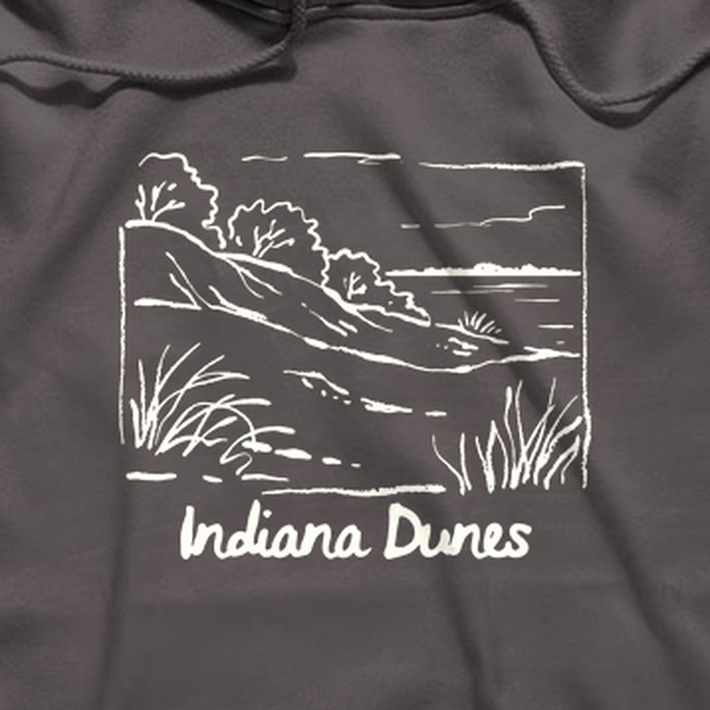 Indiana Dunes National Park Line Drawing Hoodie