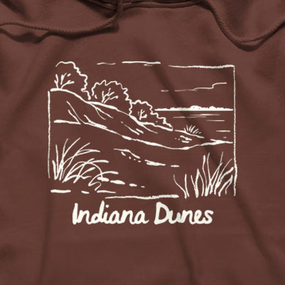 Indiana Dunes National Park Line Drawing Hoodie