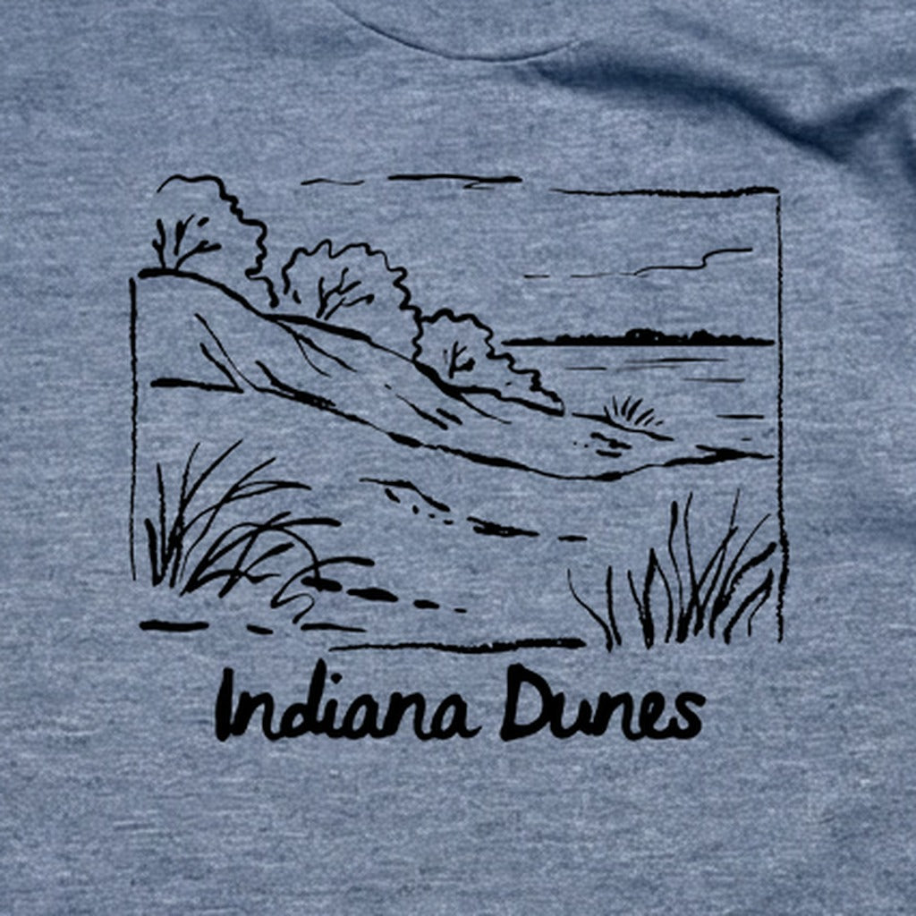 Indiana Dunes National Park Line Drawing T-Shirt