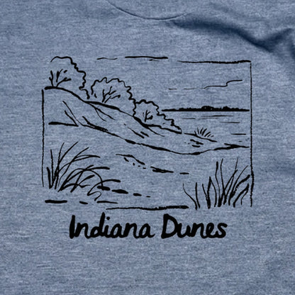 Indiana Dunes National Park Line Drawing T-Shirt