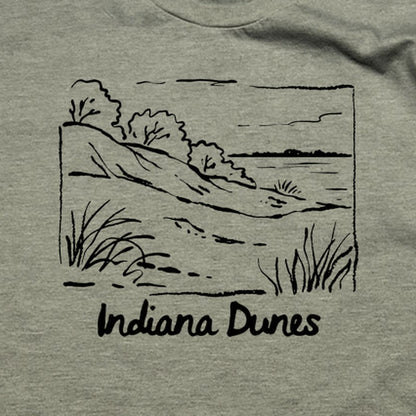 Indiana Dunes National Park Line Drawing T-Shirt