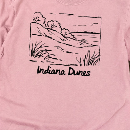 Indiana Dunes National Park Line Drawing Premium Long Sleeve