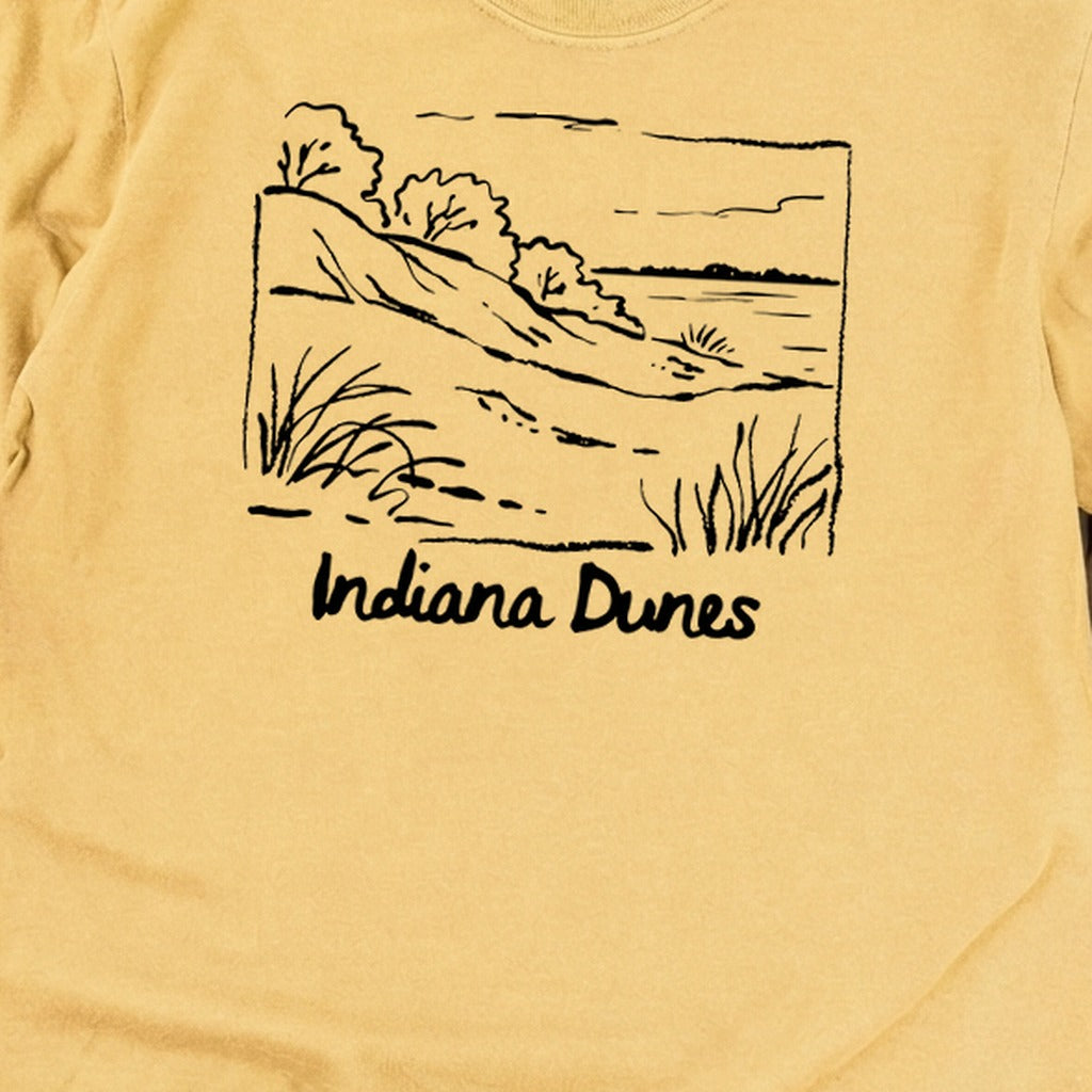 Indiana Dunes National Park Line Drawing Premium Long Sleeve