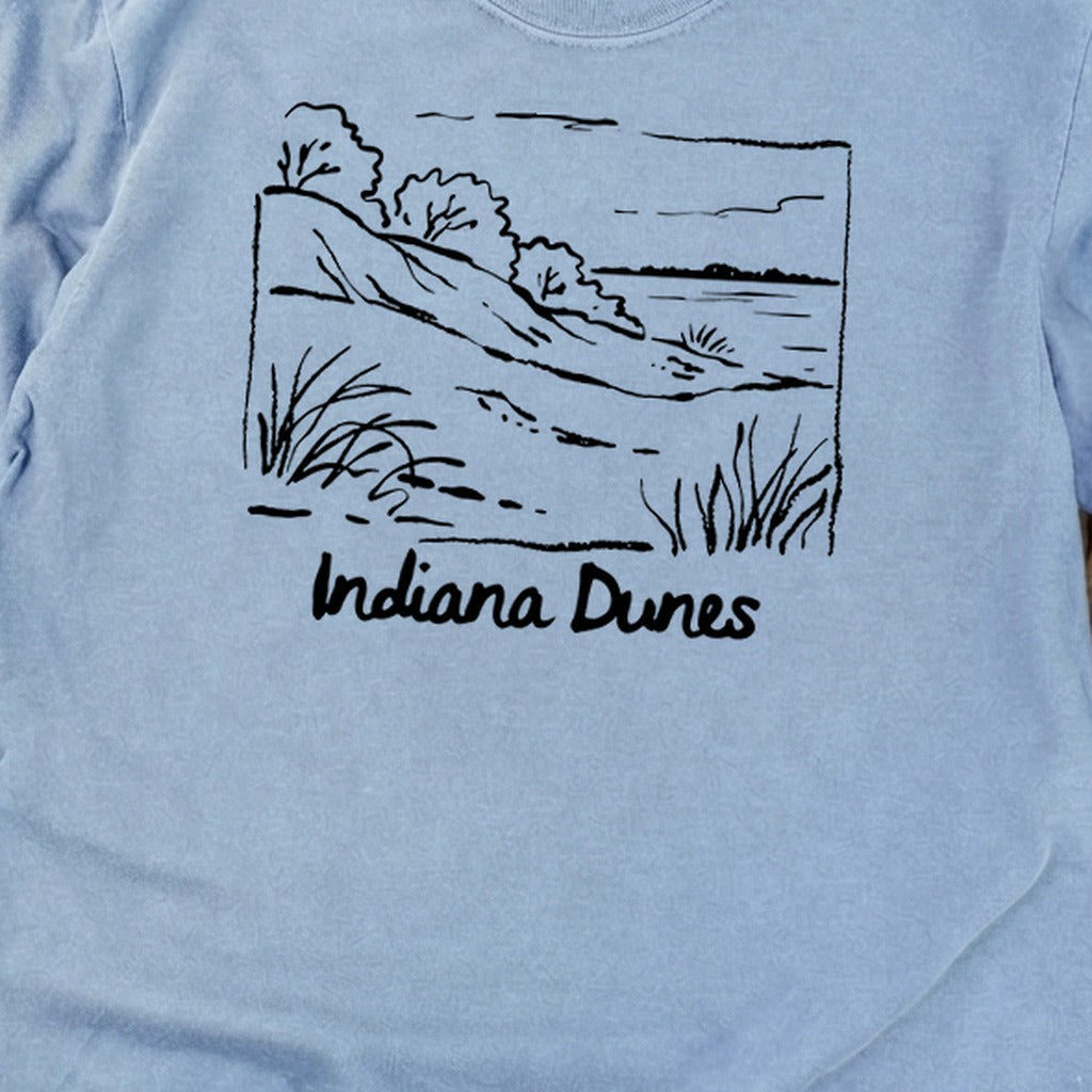 Indiana Dunes National Park Line Drawing Premium Long Sleeve