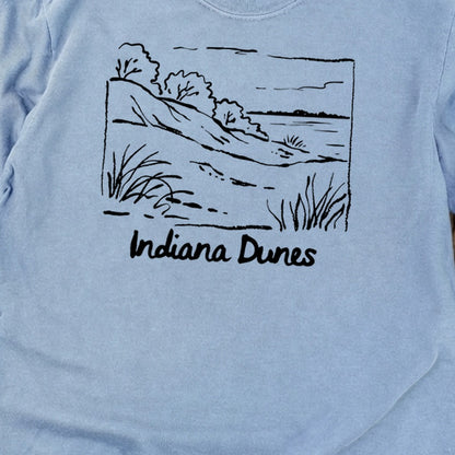 Indiana Dunes National Park Line Drawing Premium Long Sleeve