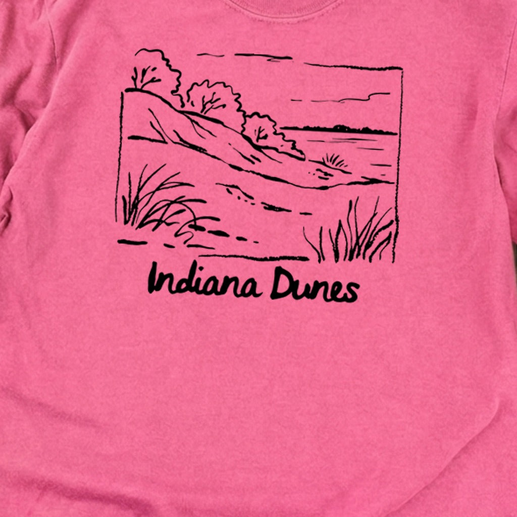 Indiana Dunes National Park Line Drawing Premium Long Sleeve