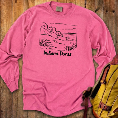 Indiana Dunes National Park Line Drawing Premium Long Sleeve
