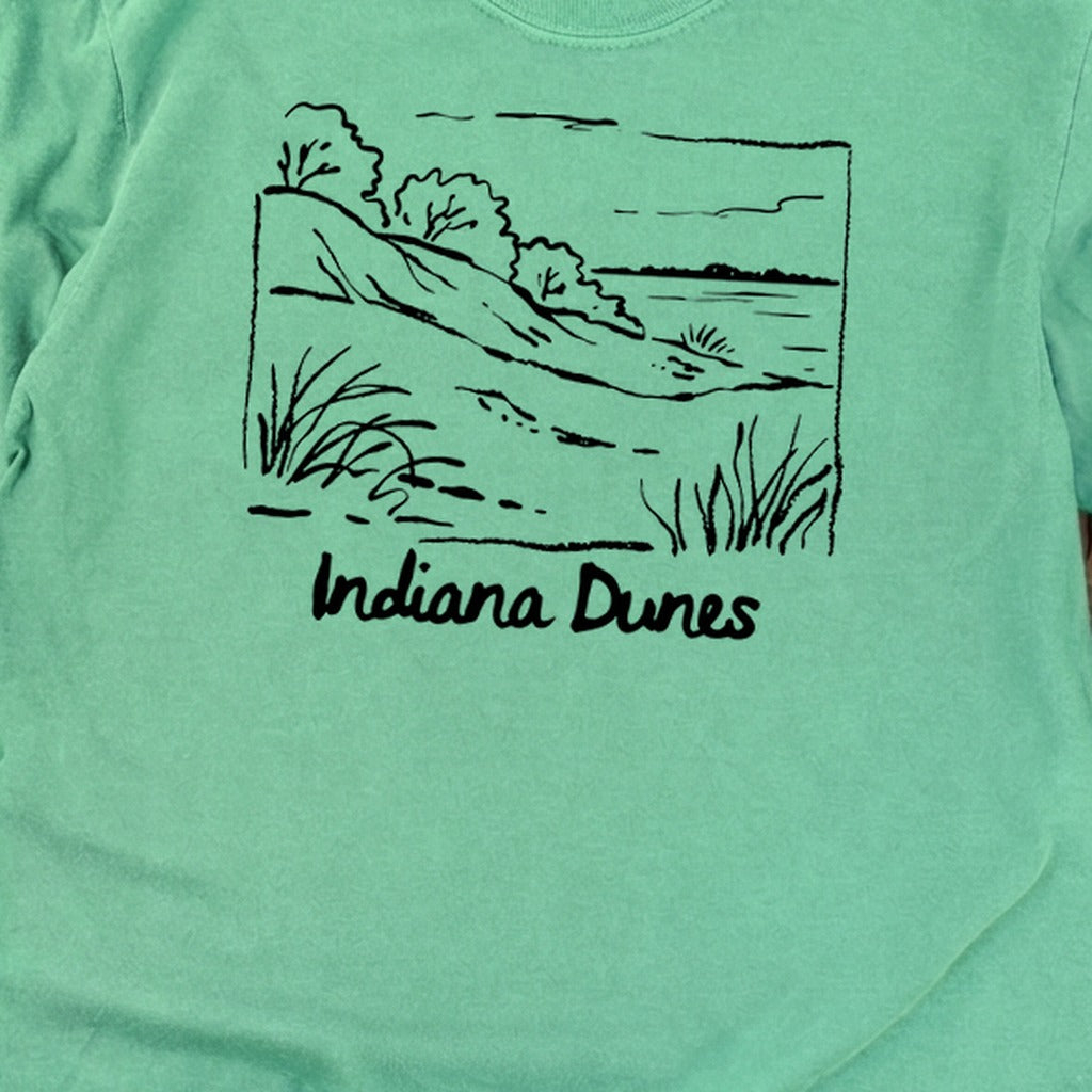 Indiana Dunes National Park Line Drawing Premium Long Sleeve