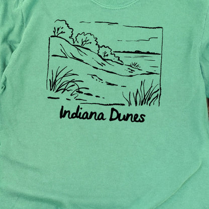 Indiana Dunes National Park Line Drawing Premium Long Sleeve