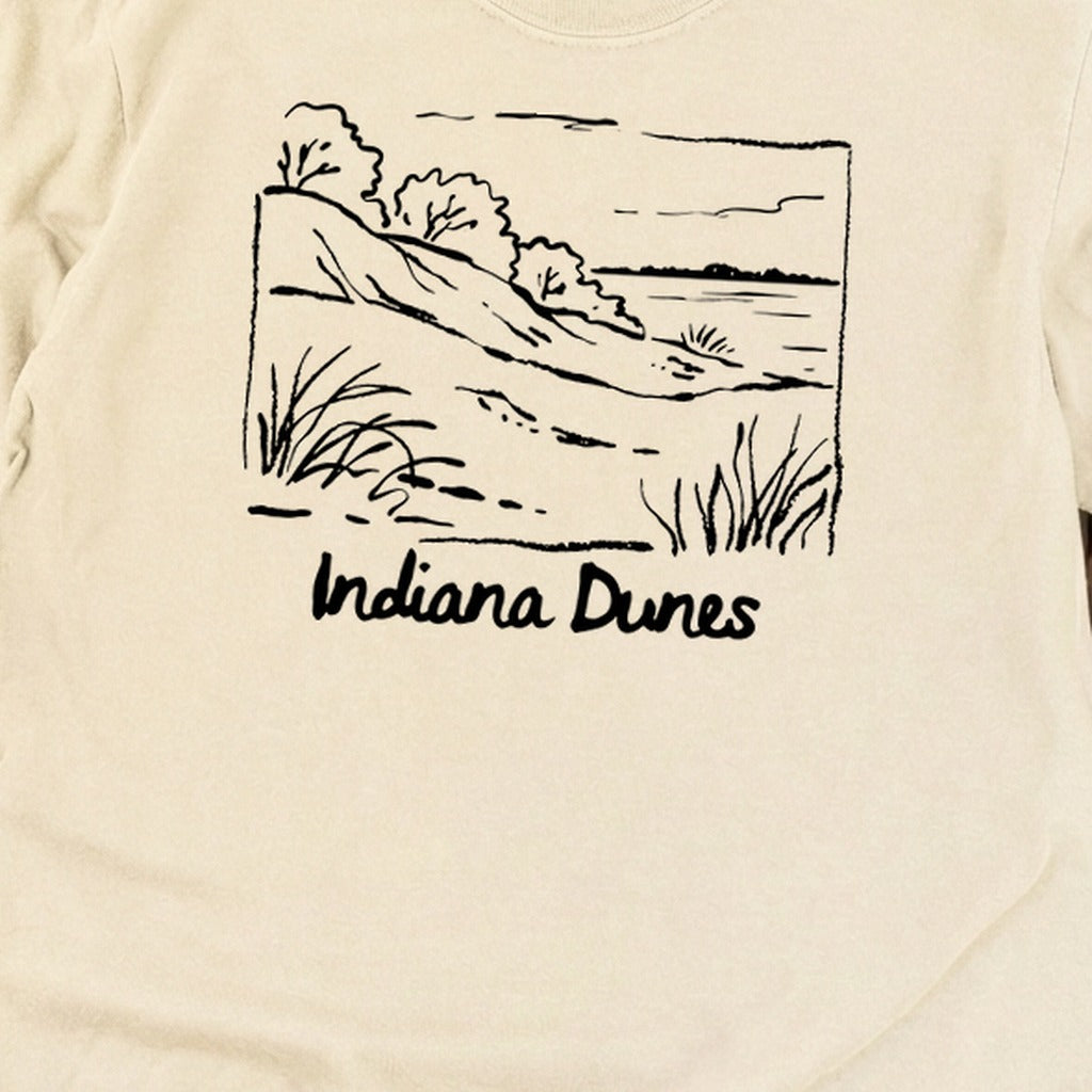 Indiana Dunes National Park Line Drawing Premium Long Sleeve