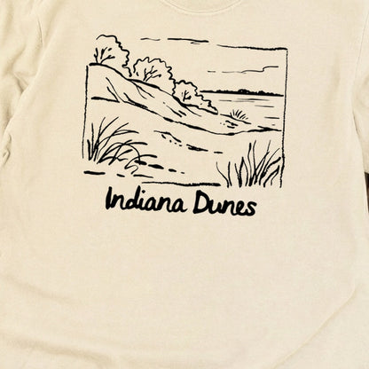 Indiana Dunes National Park Line Drawing Premium Long Sleeve