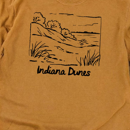 Indiana Dunes National Park Line Drawing Premium Long Sleeve