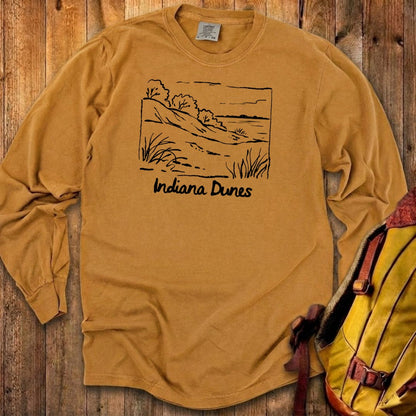 Indiana Dunes National Park Line Drawing Premium Long Sleeve