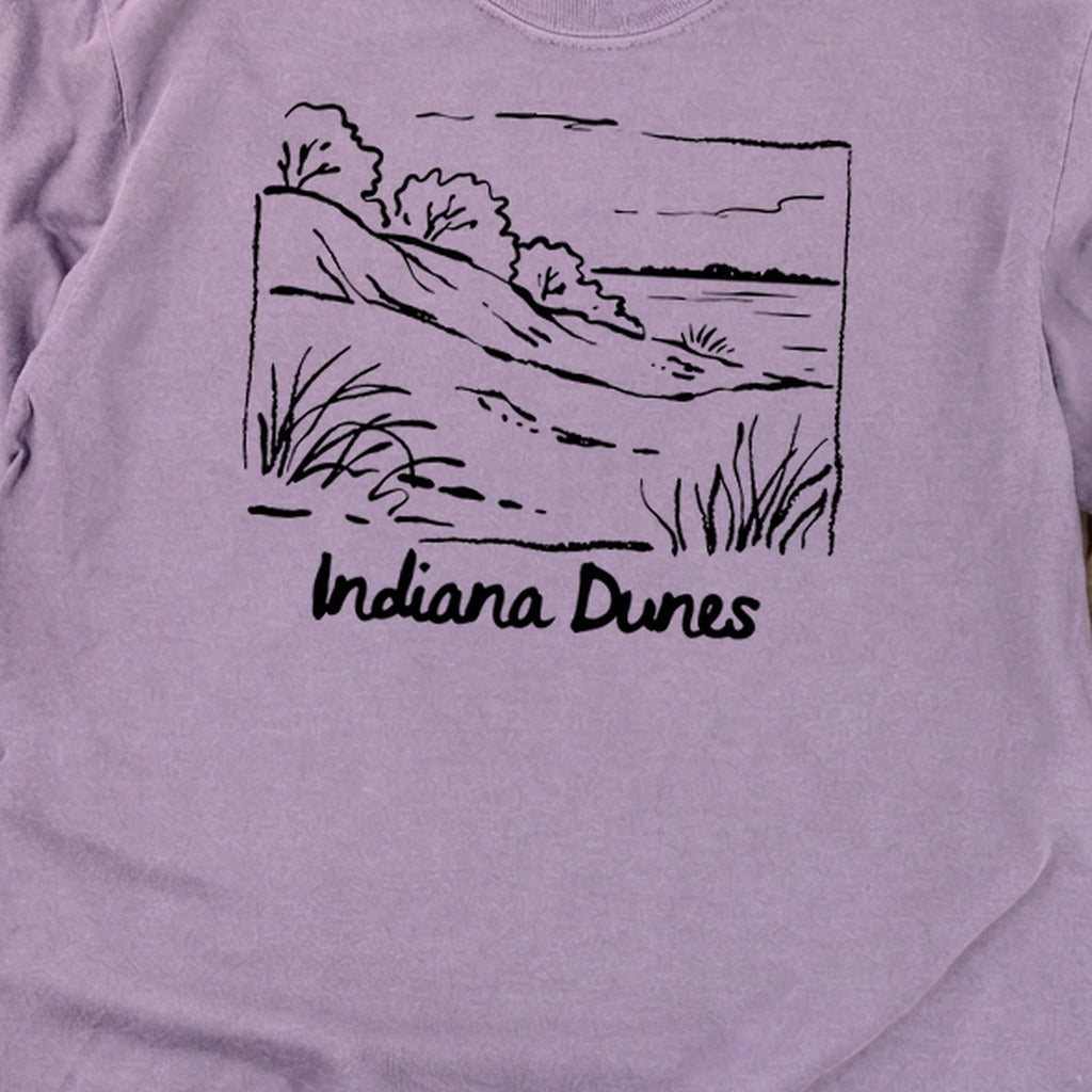 Indiana Dunes National Park Line Drawing Premium Long Sleeve
