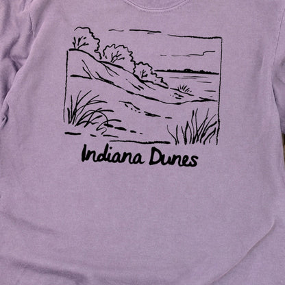 Indiana Dunes National Park Line Drawing Premium Long Sleeve