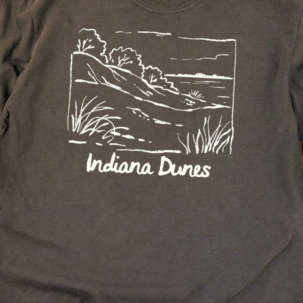 Indiana Dunes National Park Line Drawing Premium Long Sleeve