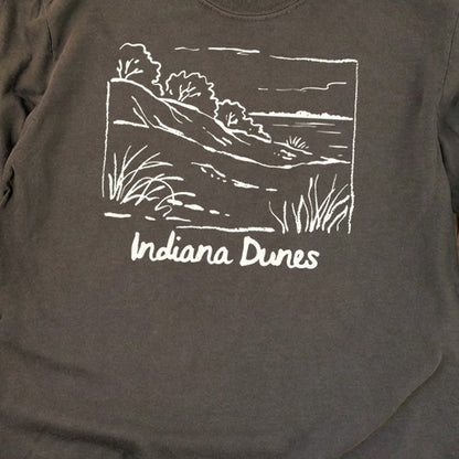 Indiana Dunes National Park Line Drawing Premium Long Sleeve