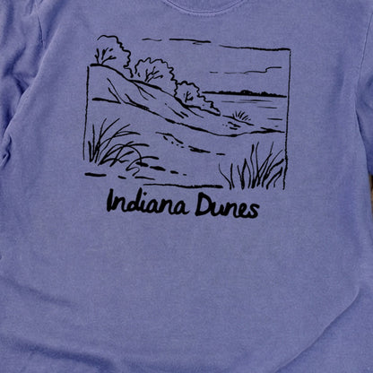 Indiana Dunes National Park Line Drawing Premium Long Sleeve