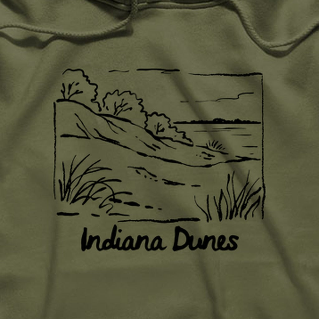 Indiana Dunes National Park Line Drawing Hoodie