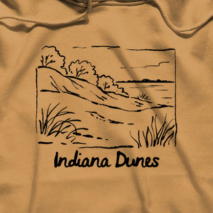 Indiana Dunes National Park Line Drawing Hoodie