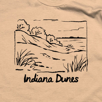 Indiana Dunes National Park Line Drawing T-Shirt