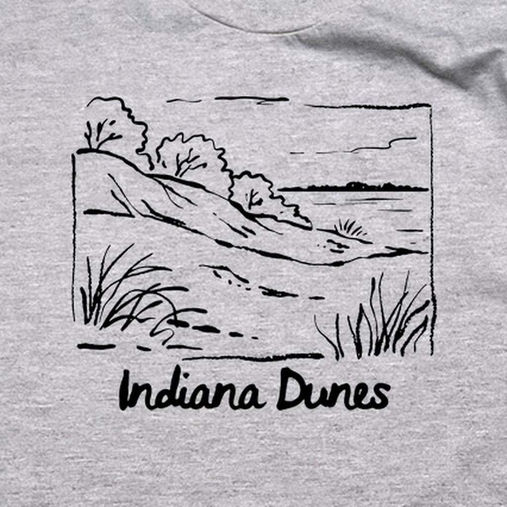 Indiana Dunes National Park Line Drawing T-Shirt