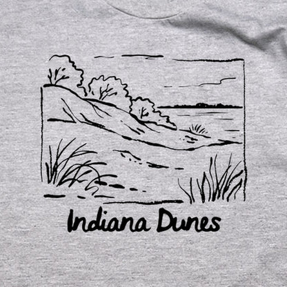 Indiana Dunes National Park Line Drawing T-Shirt