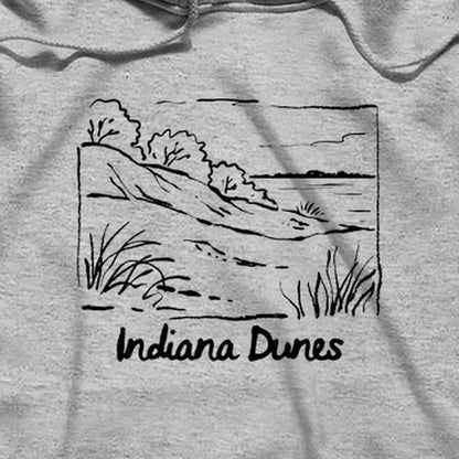 Indiana Dunes National Park Line Drawing Hoodie