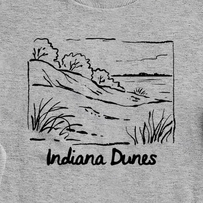 Indiana Dunes National Park Line Drawing Crewneck Sweatshirt