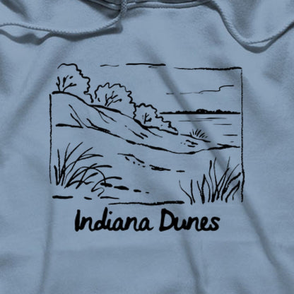 Indiana Dunes National Park Line Drawing Hoodie