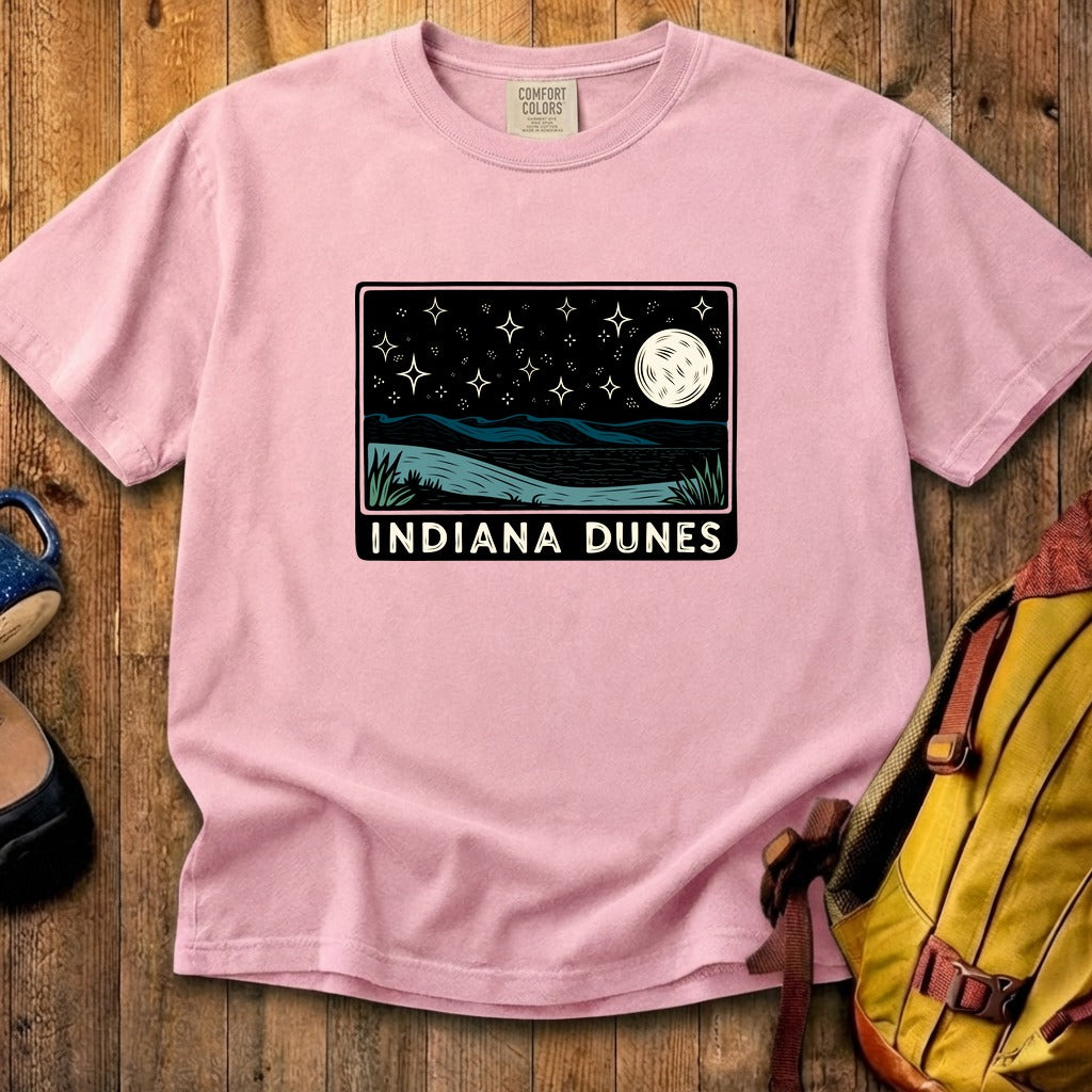 Indiana Dunes at Night Cotton T-Shirt