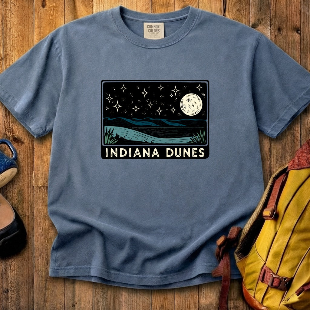 Indiana Dunes at Night Cotton T-Shirt